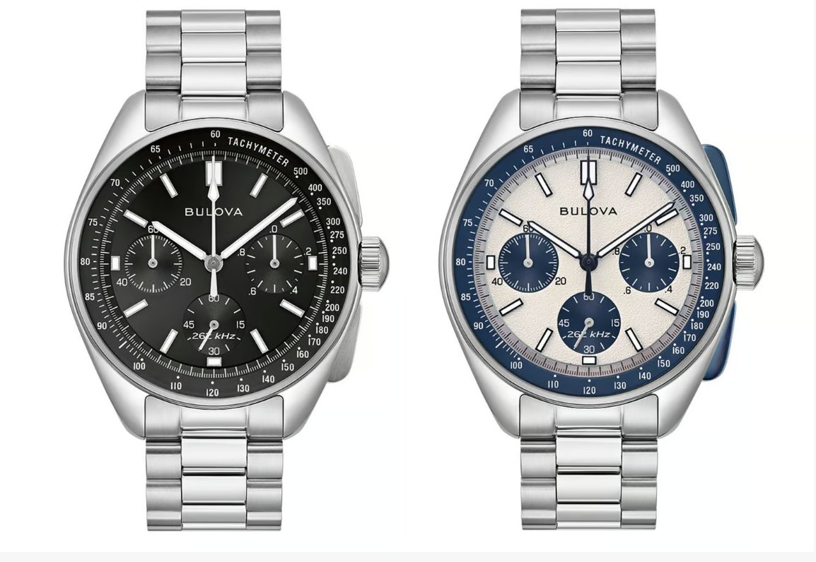 Bulova Luna Pilot Moonwatch kronograf saatin detaylı görünümü