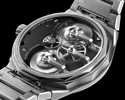 Christopher Ward Loco saat modelinin detaylı kadran görünümü