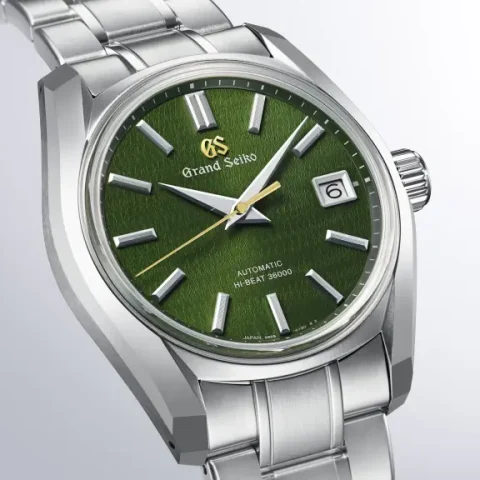 Vista detallada de la caja de acero Ever-Brilliant del Grand Seiko SBGH351.