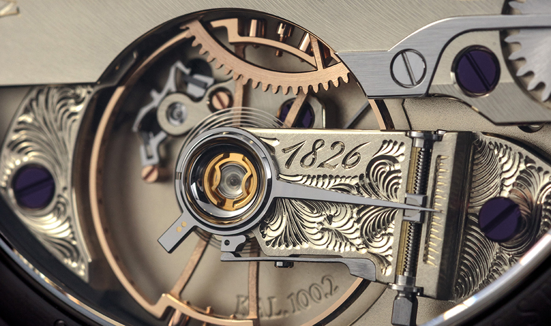 Moritz Grossmann Calibre 100.2 denge köprüsü ve 1826 gravürü