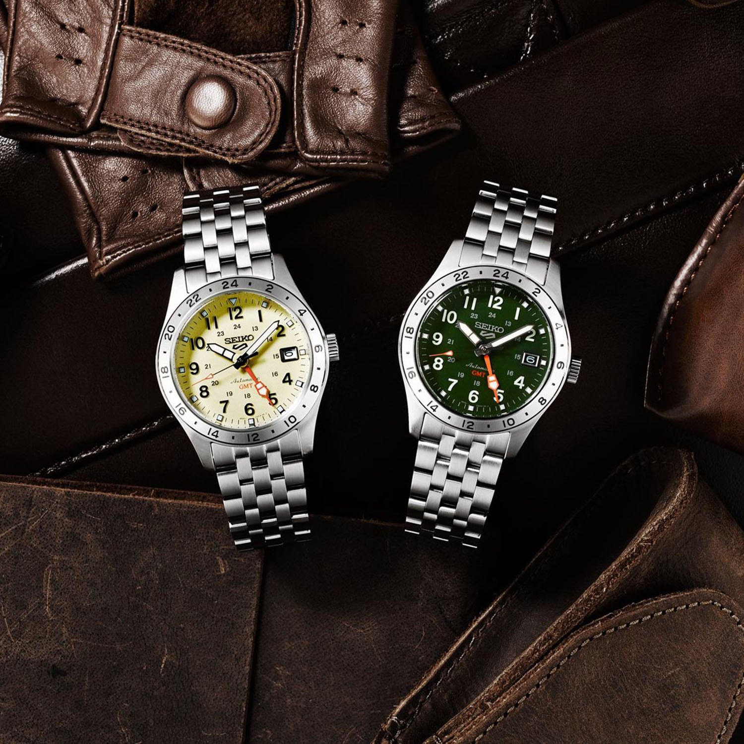 Seiko 5 Sports Field GMT HDB001 ve HDB002 çelik bilezikle