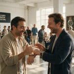 Istanbul Watch Festival resmi tanıtım görselinde saatlerini karşılaştıran ziyaretçiler