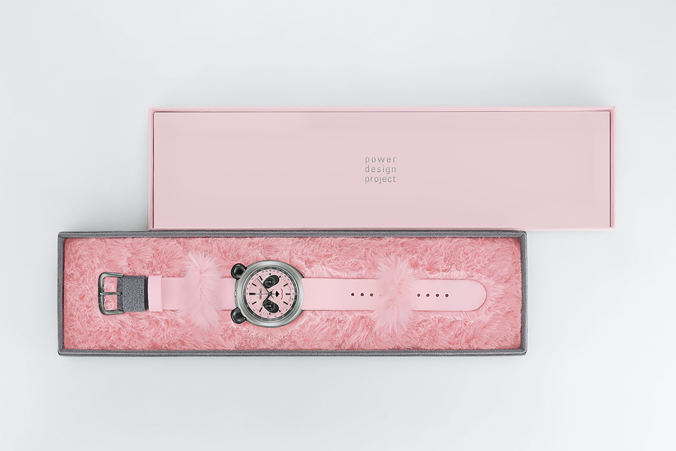 Seiko HHK002 pembe tüylü özel sunum kutusu