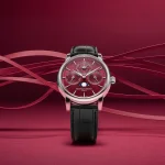 Frederique Constant Classic Perpetual Calendar Manufacture FC-776BRG3H6, güneş ışını fırçalı bordo kadran ve siyah timsah derisi kayış