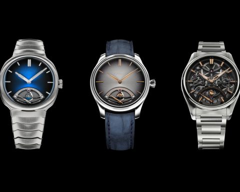 H. Moser & Cie. Streamliner, Endeavour ve Pioneer Skeleton Retrograde Seconds yan yana