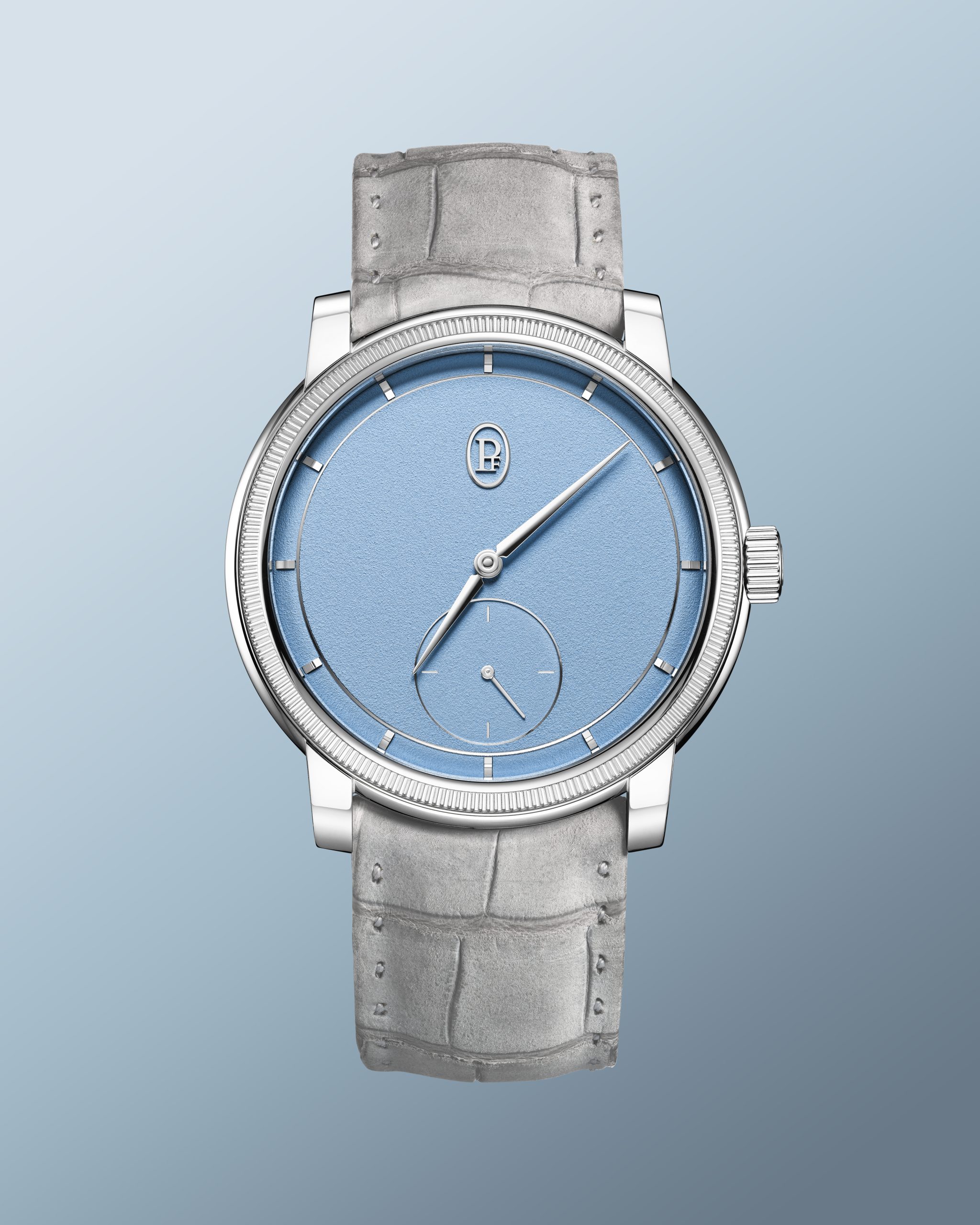 Parmigiani Fleurier Toric Petite Seconde Morning Blue önden görünüm