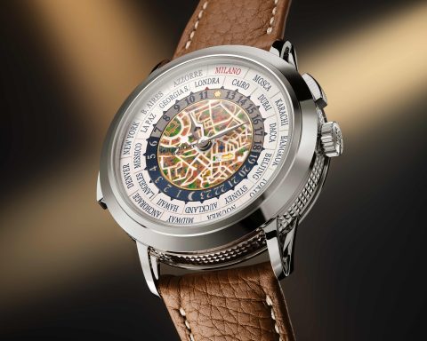 Patek Philippe 5531G-012 Milano gündüz kadranı ve kahverengi kayışı
