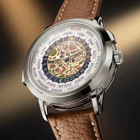 Patek Philippe 5531G-012 Milano gündüz kadranı ve kahverengi kayışı