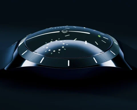 Ressence TYPE 10 DN, Dark Night mavisi titanyum kasa, dışbükey kadran ve entegre kauçuk kayış