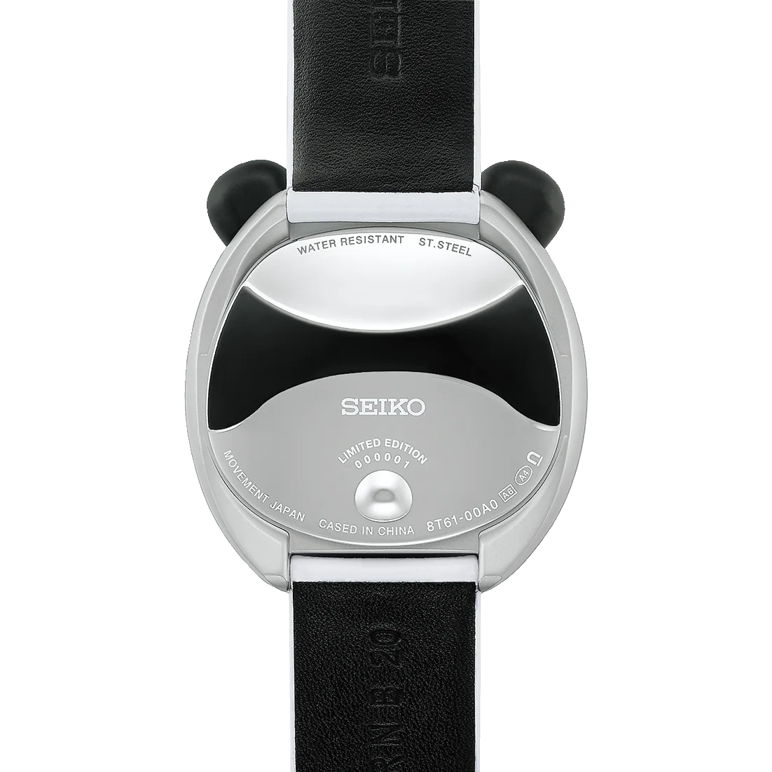 Seiko HHK001 arka kapakta beyaz kuyruklu panda tasarımı