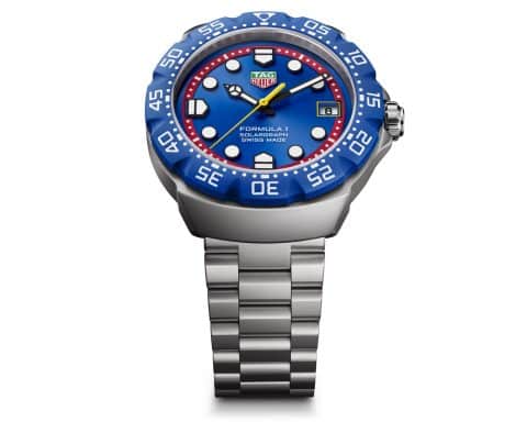 TAG Heuer Formula 1 Solargraph x Oracle Red Bull Racing WBY111F.BA0042, mavi kadran ve mavi döner bezel