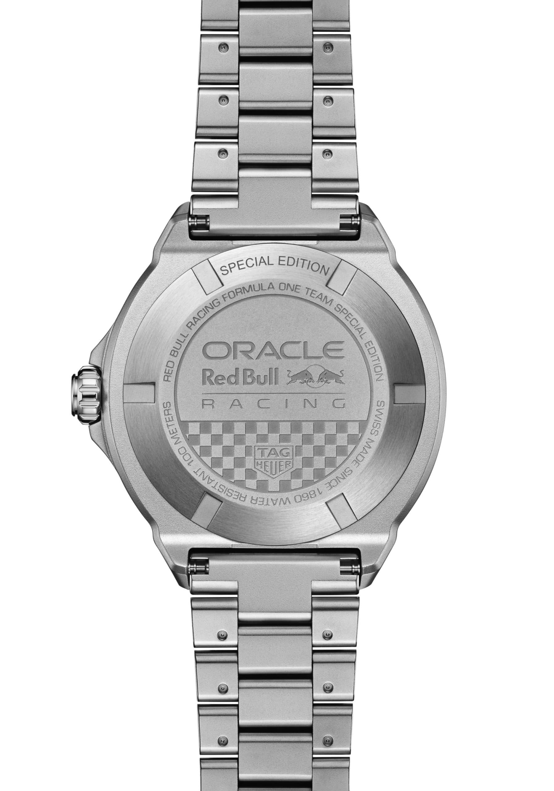 TAG Heuer Formula 1 Solargraph x Oracle Red Bull Racing Oracle Red Bull Racing logolu ve damalı bayrak desenli arka kapak